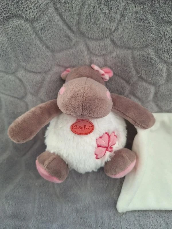 Doudou Baby Nat’ hippopotame + lange – très doux – photo 6